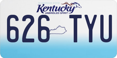 KY license plate 626TYU