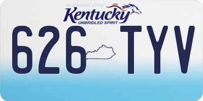 KY license plate 626TYV
