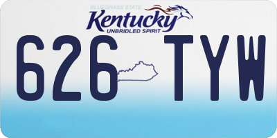 KY license plate 626TYW