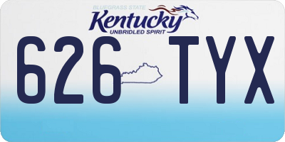 KY license plate 626TYX