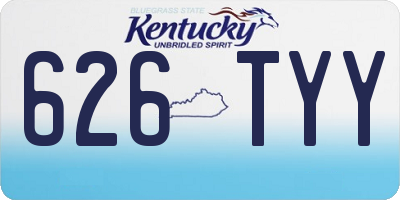 KY license plate 626TYY