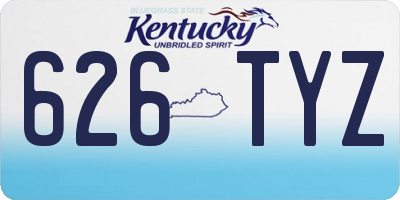 KY license plate 626TYZ