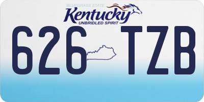 KY license plate 626TZB