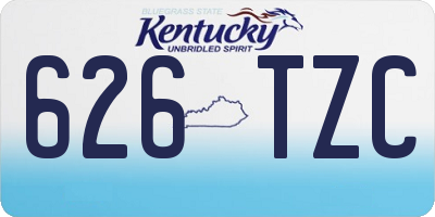 KY license plate 626TZC