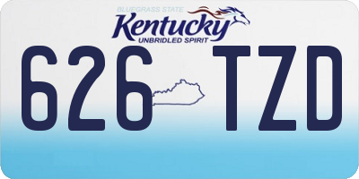 KY license plate 626TZD