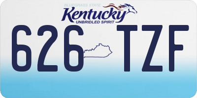 KY license plate 626TZF