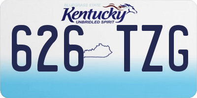 KY license plate 626TZG