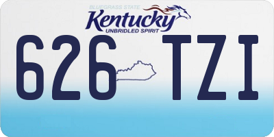 KY license plate 626TZI