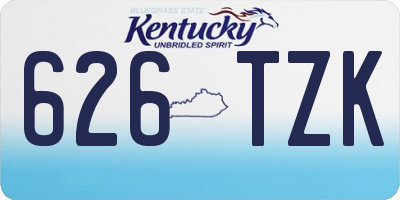 KY license plate 626TZK