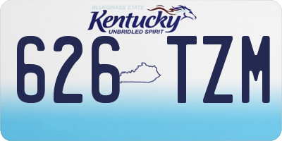 KY license plate 626TZM