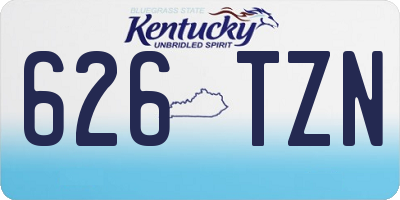 KY license plate 626TZN