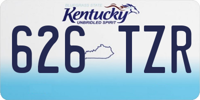 KY license plate 626TZR