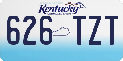 KY license plate 626TZT