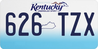 KY license plate 626TZX