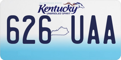 KY license plate 626UAA