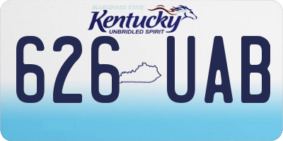 KY license plate 626UAB