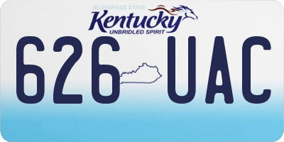 KY license plate 626UAC