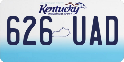 KY license plate 626UAD