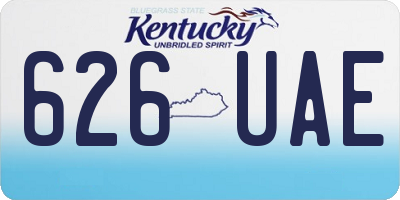 KY license plate 626UAE