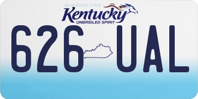 KY license plate 626UAL