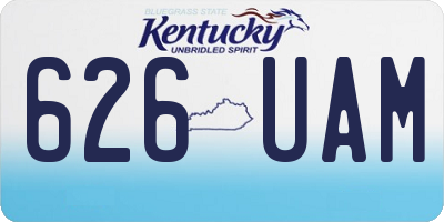KY license plate 626UAM