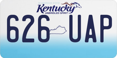 KY license plate 626UAP