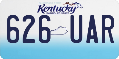 KY license plate 626UAR