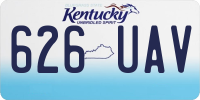 KY license plate 626UAV