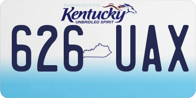 KY license plate 626UAX