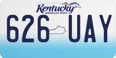 KY license plate 626UAY