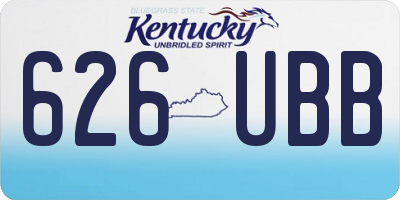 KY license plate 626UBB