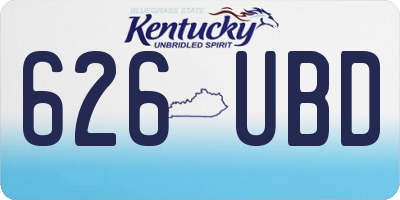 KY license plate 626UBD