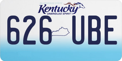 KY license plate 626UBE