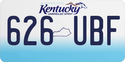 KY license plate 626UBF