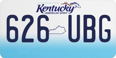 KY license plate 626UBG
