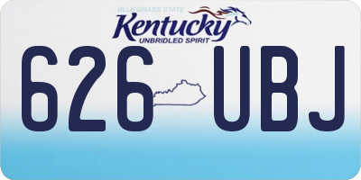 KY license plate 626UBJ