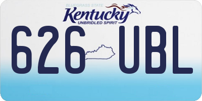 KY license plate 626UBL