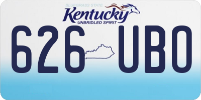 KY license plate 626UBO