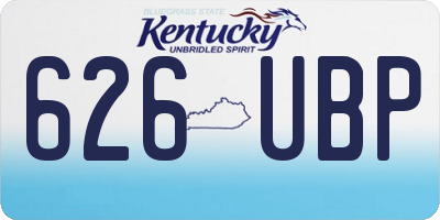 KY license plate 626UBP