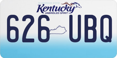 KY license plate 626UBQ