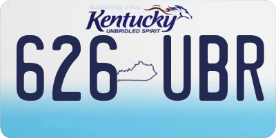 KY license plate 626UBR
