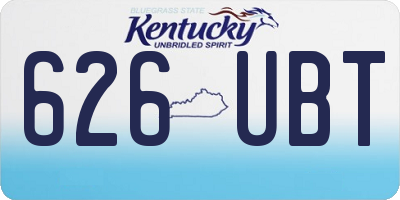 KY license plate 626UBT