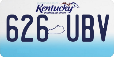 KY license plate 626UBV