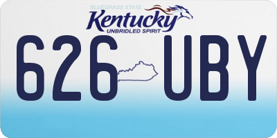 KY license plate 626UBY