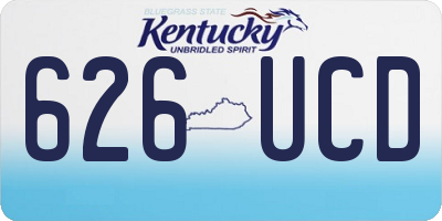 KY license plate 626UCD