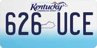 KY license plate 626UCE