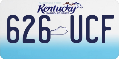 KY license plate 626UCF
