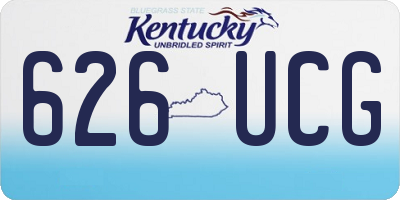 KY license plate 626UCG