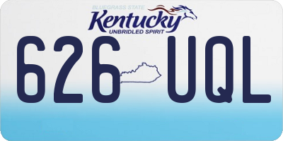 KY license plate 626UQL