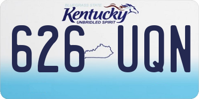KY license plate 626UQN